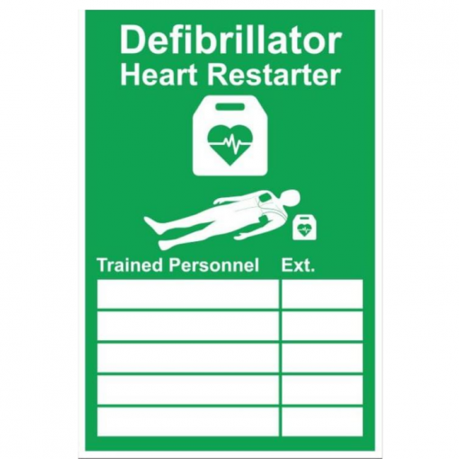 AED Geschultes Personal Schild 20x30cm