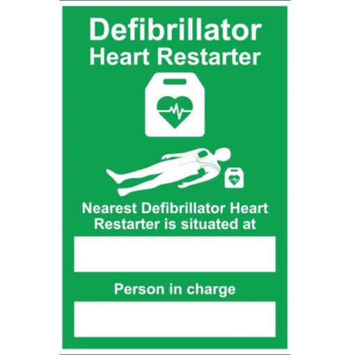 Nearest AED Sign 20x30cm