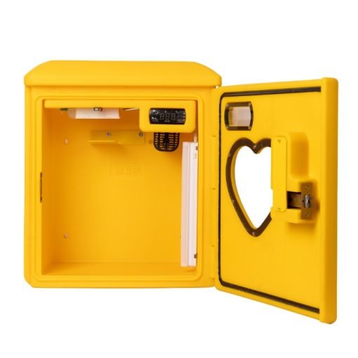 Outdoor Heated Defibrillator Cabinet Locked