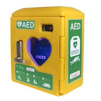 EcoFib Defibrillator buitenkast met verwarming Afgesloten
